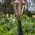 Patio Pedestal (PX02) with Small Hexagonal Copper Lantern (CX01)