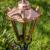 Patio Pedestal (PX02) with Small Hexagonal Copper Lantern (CX01)