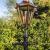 Romslay Lamppost (LS02) with Medium  Hexagonal Copper Lantern (CX02)