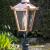 Patio Pedestal (PX02) with Small Square Copper Lantern (CP01)