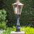 Patio Pedestal (PX02) with Medium Square Copper Lantern (CP02)