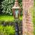 Patio Pedestal (PX02) with Medium Square Copper Lantern ( CP02)